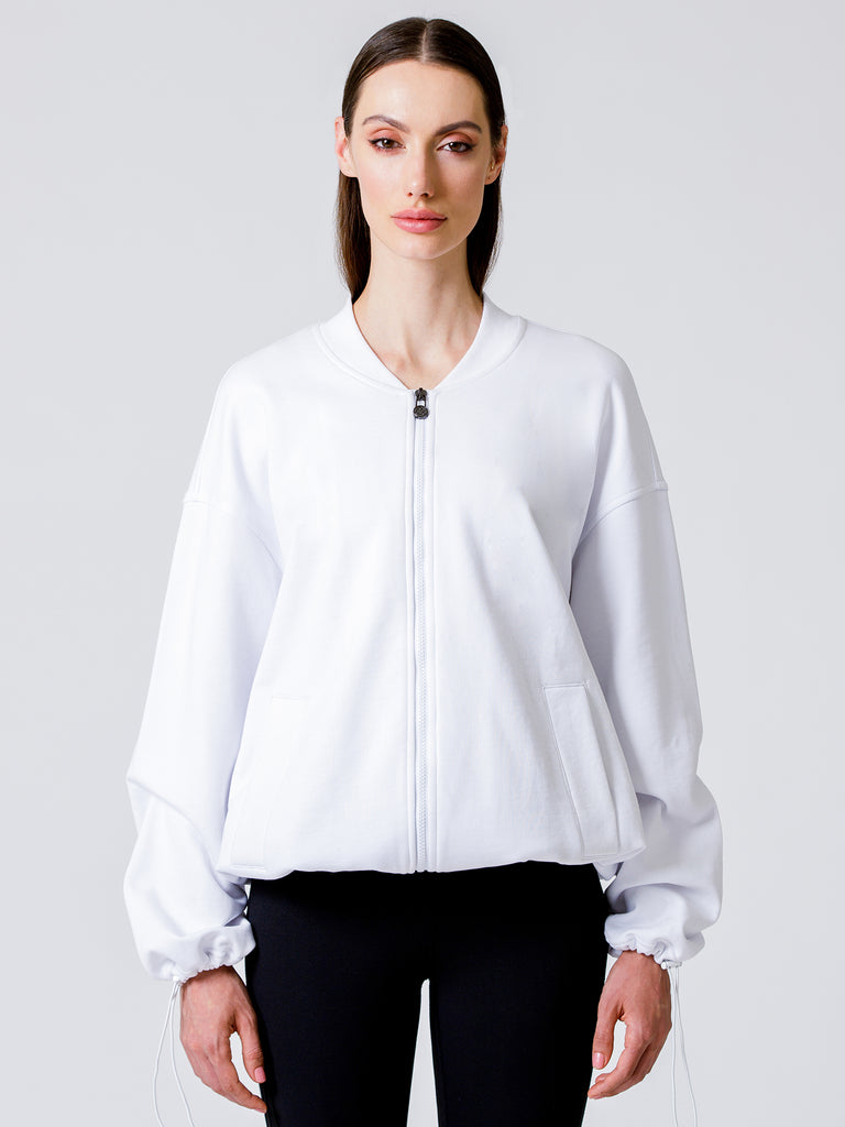 VELOCITY COTTON JACKET, WHITE