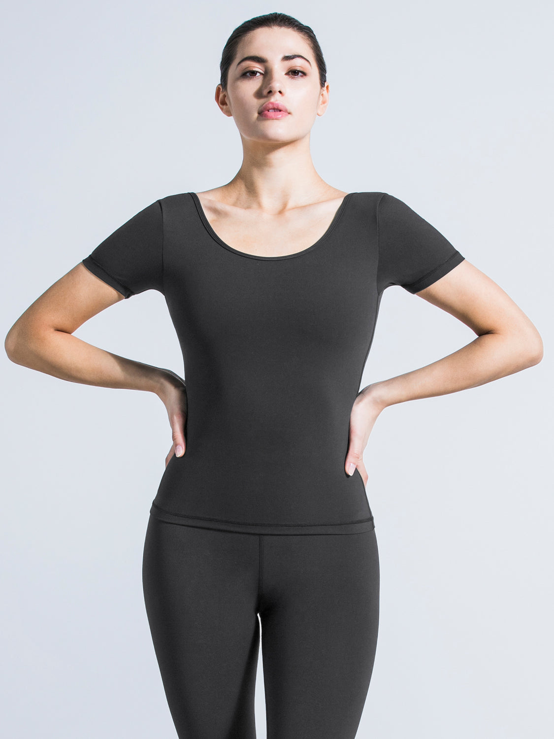NUDE SHAPE TEE, LIMESTONE