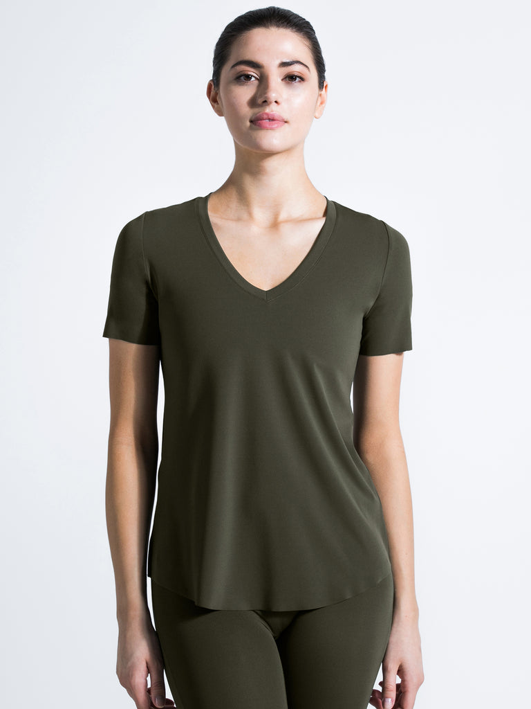 RELAXED NUDE TEE, DARK GREEN