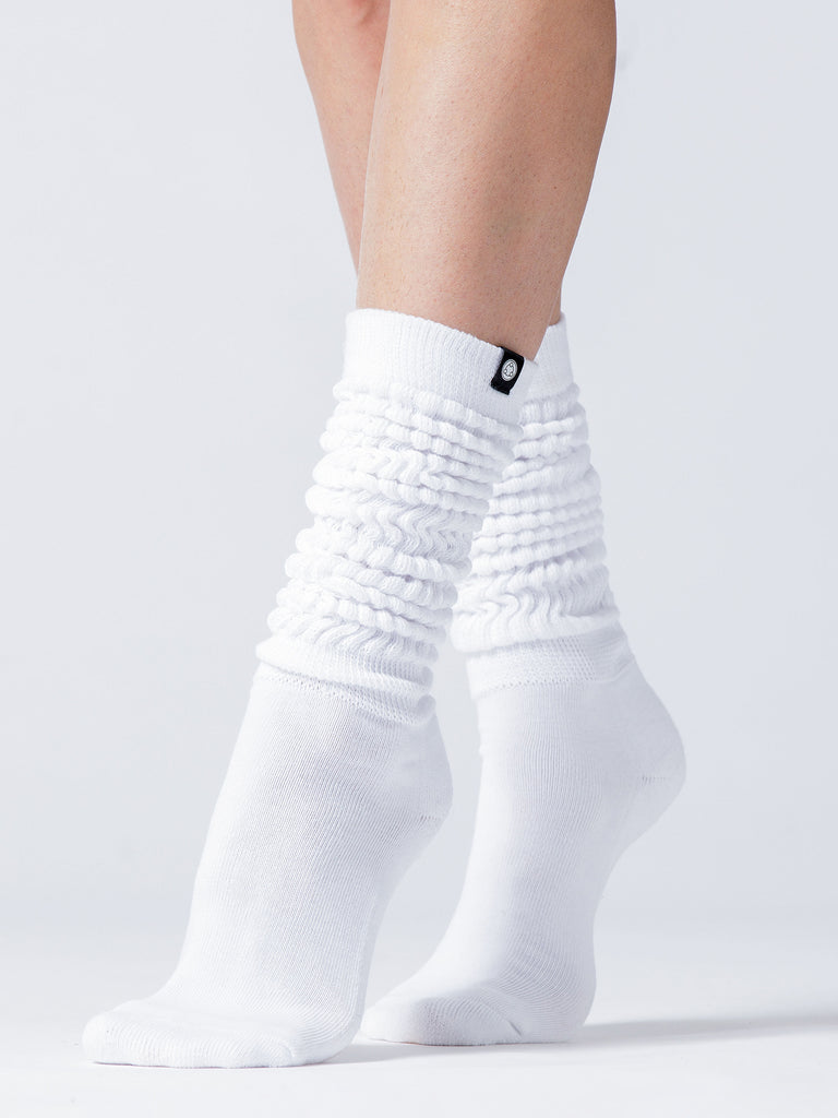 SCRUNCHIE SPORT SOCKS, WHITE
