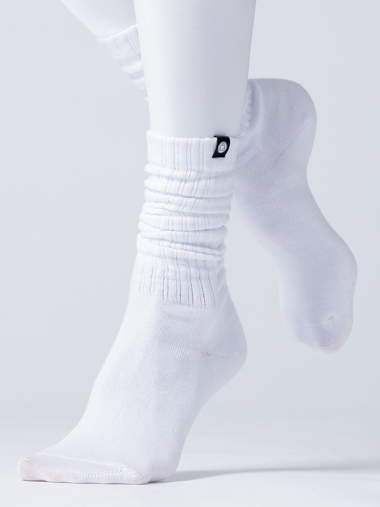 SCRUNCHIE SPORT SOCKS, WHITE