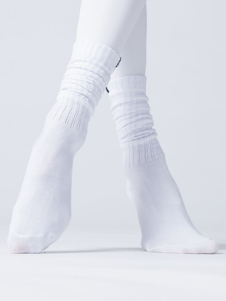 SCRUNCHIE SPORT SOCKS, WHITE