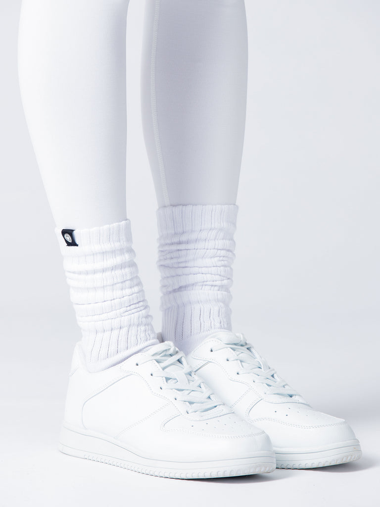 SCRUNCHIE SPORT SOCKS, WHITE