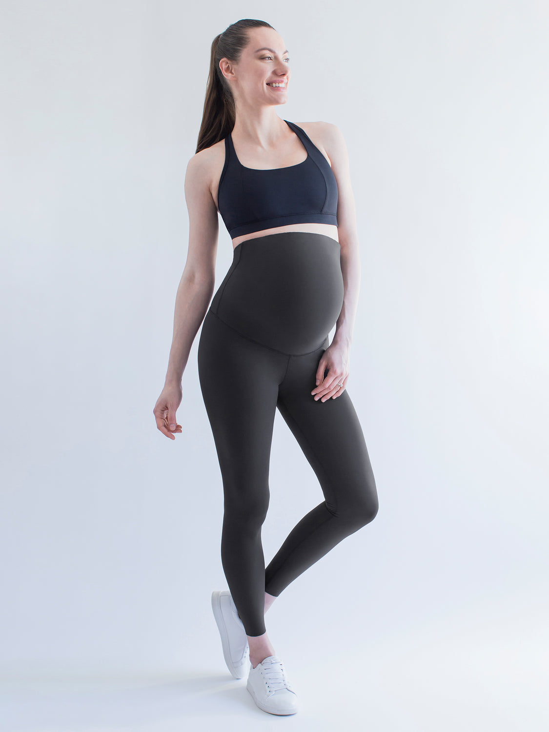 OVER THE BUMP MATERNITY SHAPE PANTS, LIMESTONE