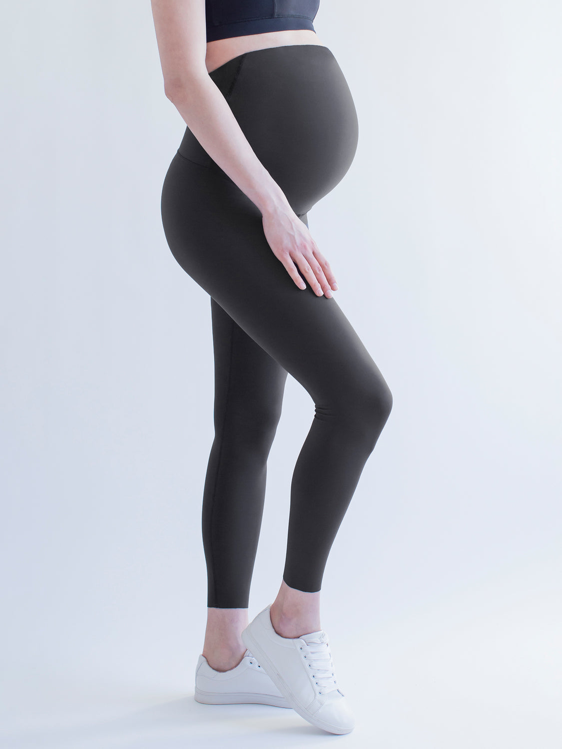 OVER THE BUMP MATERNITY SHAPE PANTS, LIMESTONE