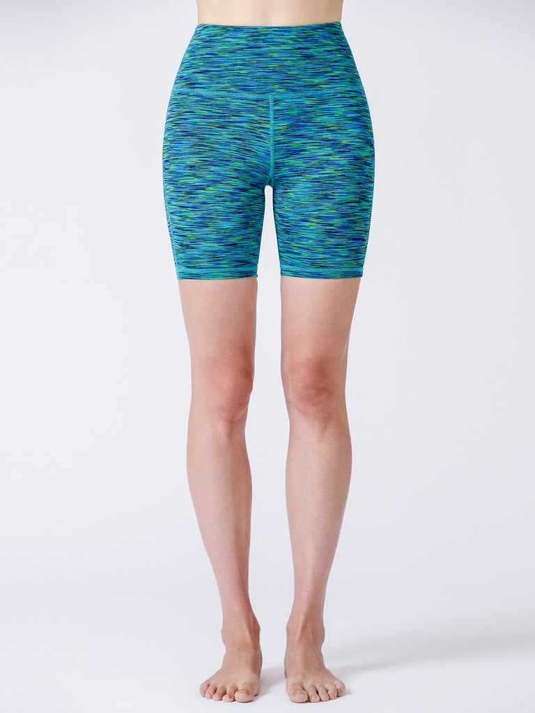 FLEX 6" HIGH WAIST SHORTS, MIX MELANGE