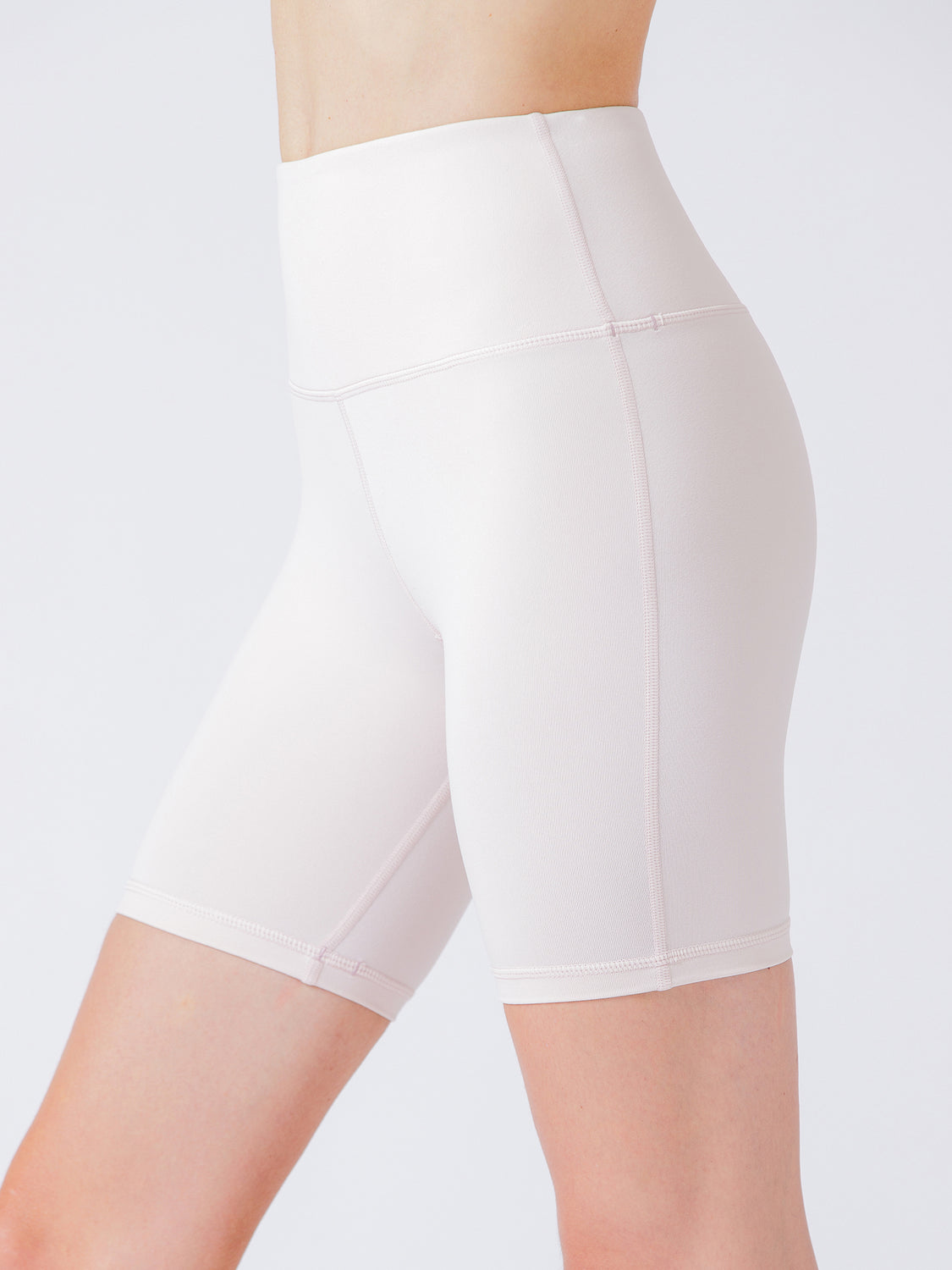 FLEX 6" HIGH WAIST SHORTS, SEASHELL