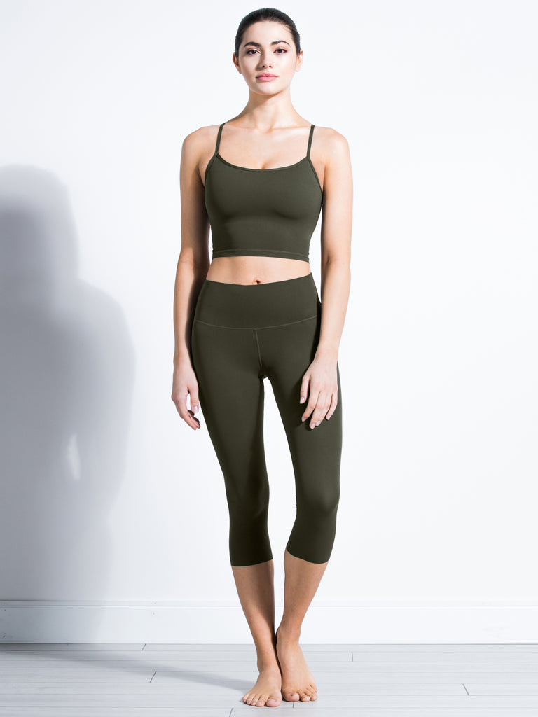 Y NUDE TANK, DARK GREEN