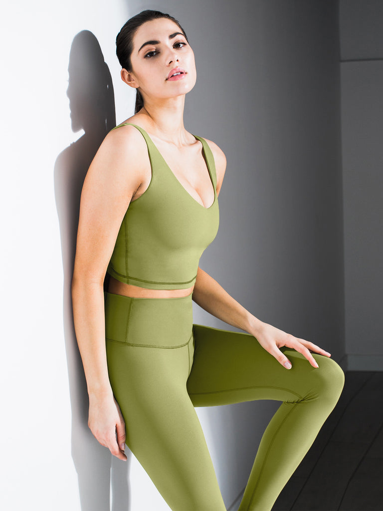 U NECK NUDE TANK, MUSTARD