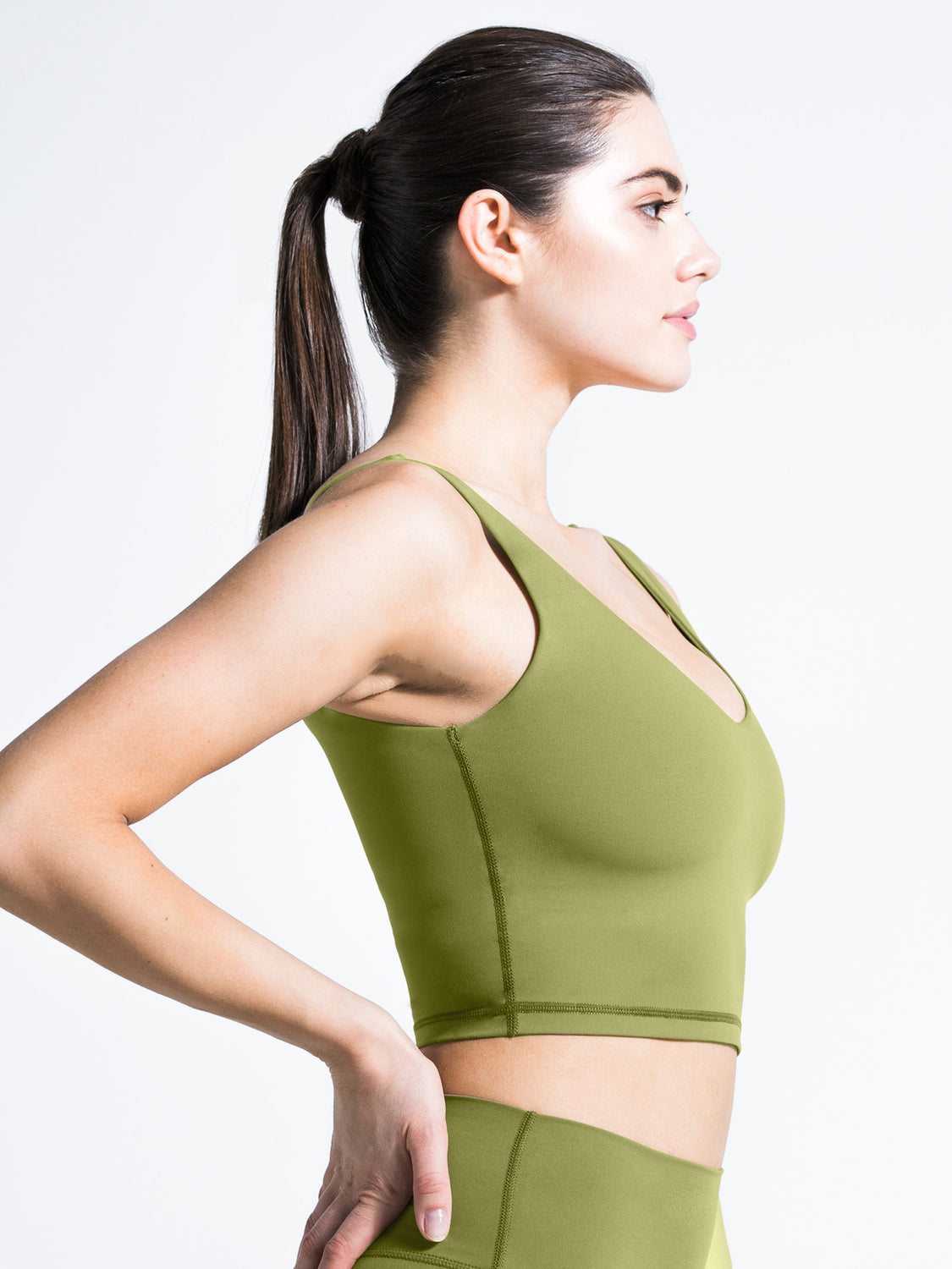 U NECK NUDE TANK, MUSTARD