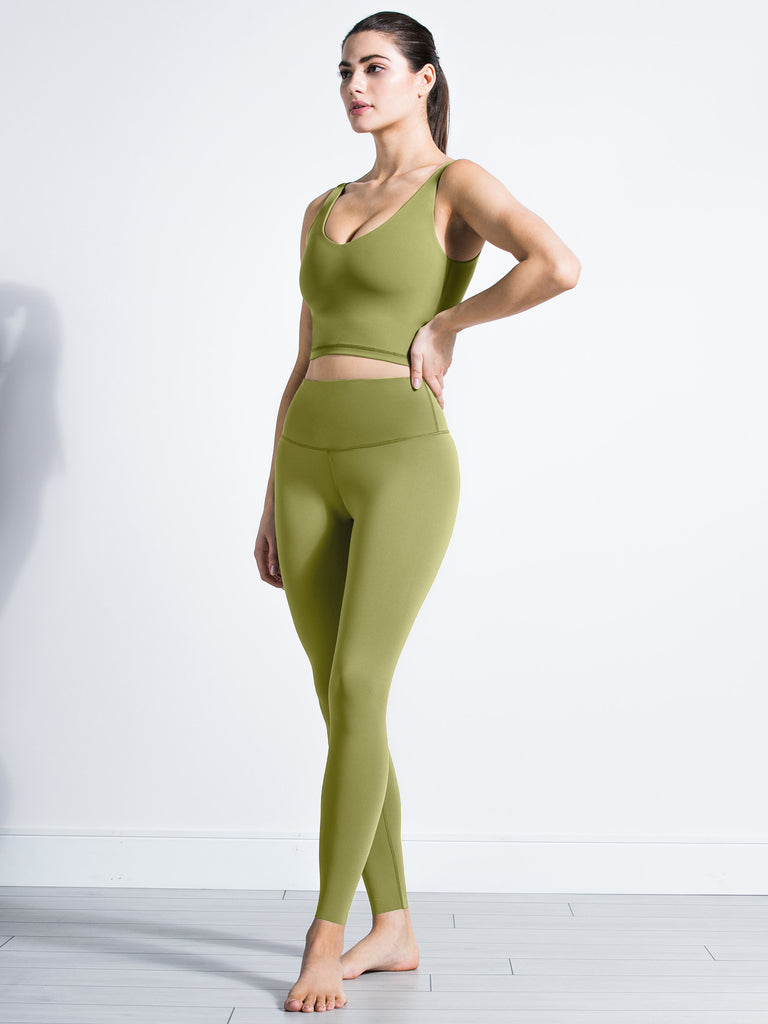 U NECK NUDE TANK, MUSTARD