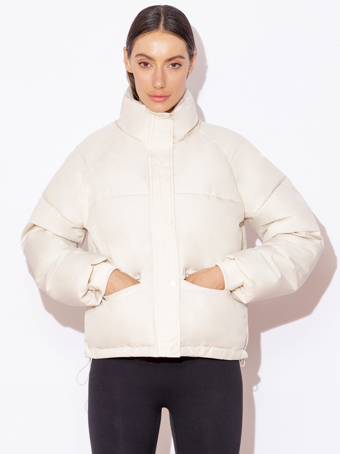 SIMPLICITY PUFFER JACKET, CREAM