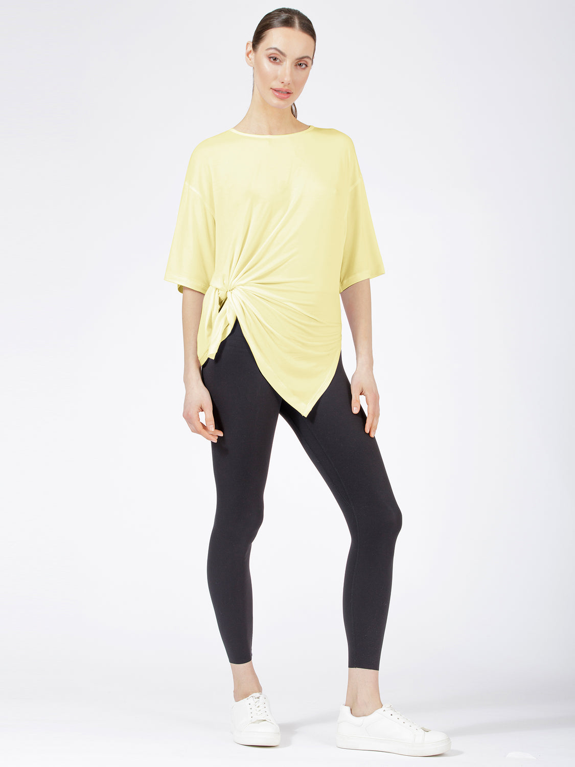 HIGH SPLIT OVERSIZE TEE, JASMINE