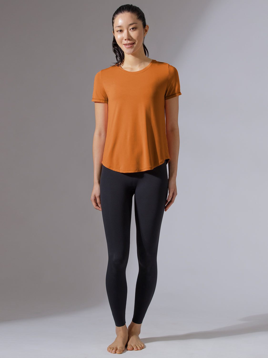 BACK TIE EVERYDAY SHORT SLEEVE TEE, BRONZE