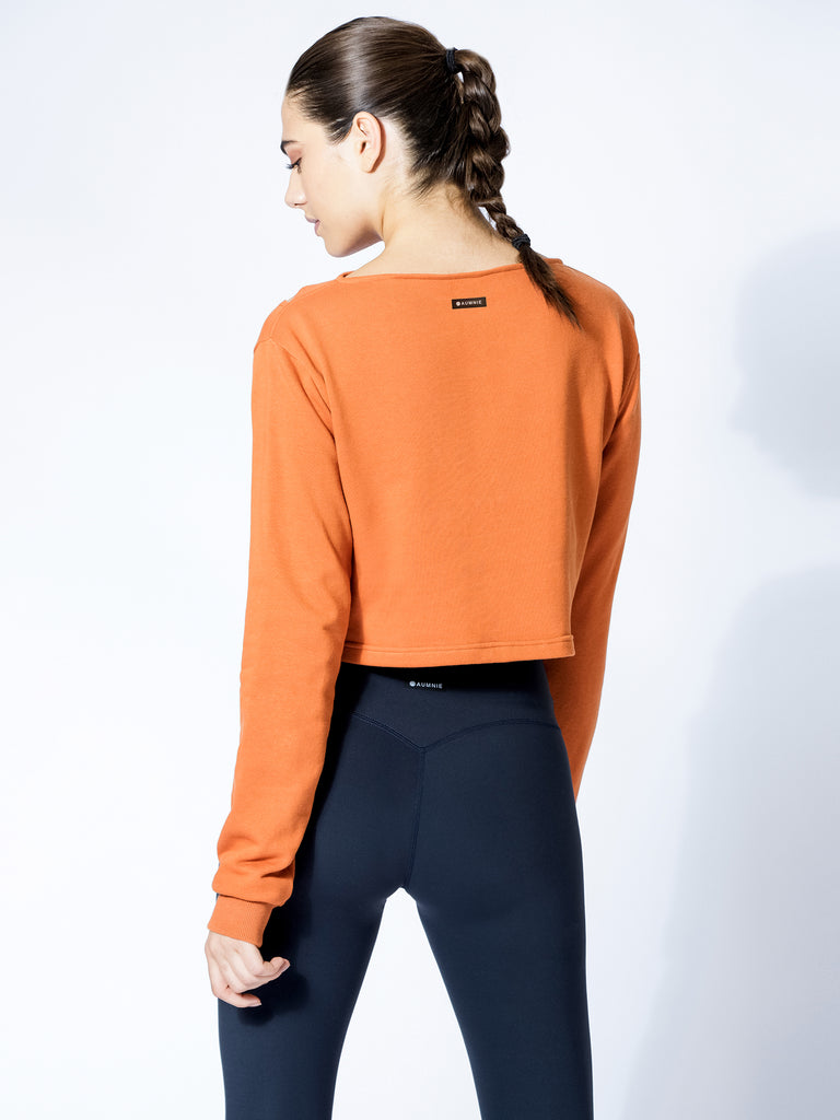 DETACHED COLLAR SWEATSHIRT, SUNSET