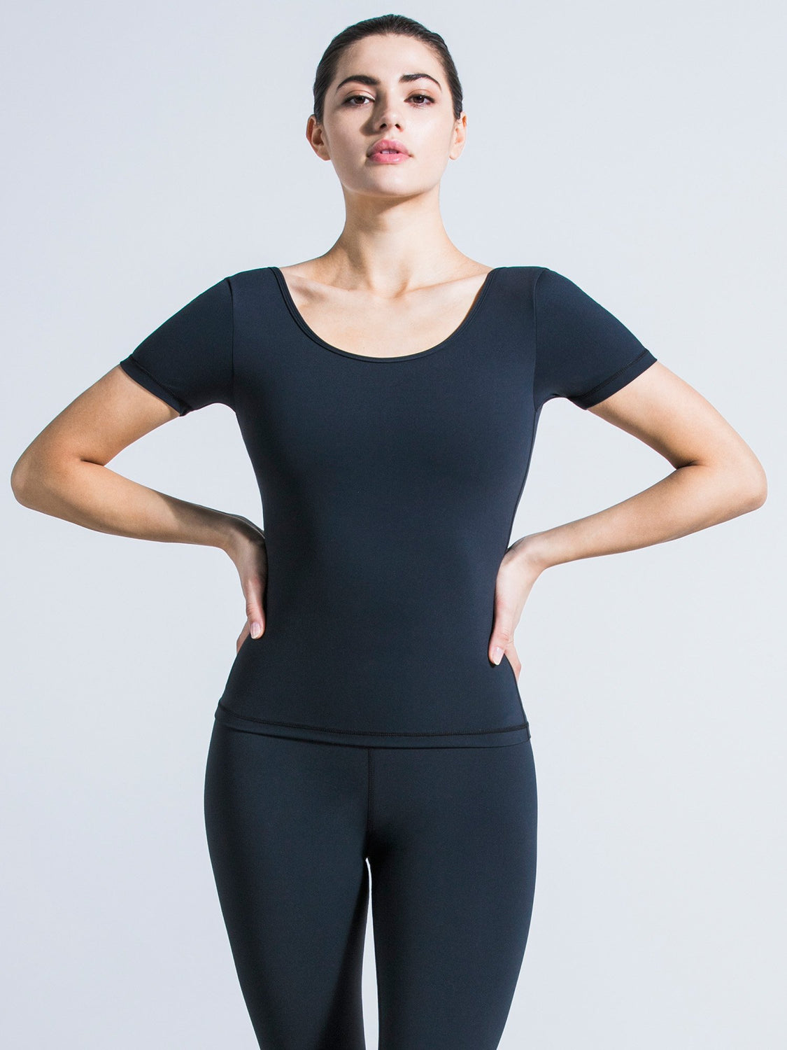 NUDE SHAPE TEE, MIDNIGHT GREY