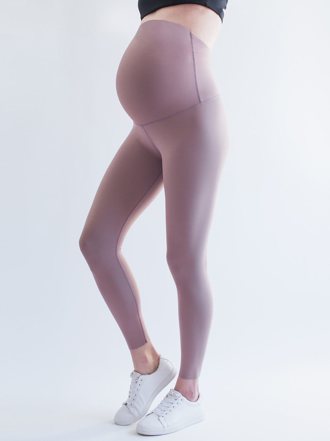 OVER THE BUMP MATERNITY SHAPE PANTS, ASH MAUVE