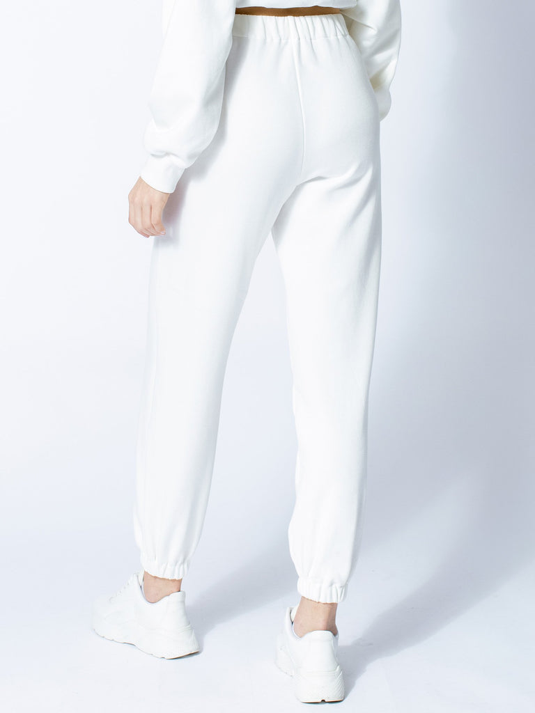 COTTON SWEATPANTS, WHITE