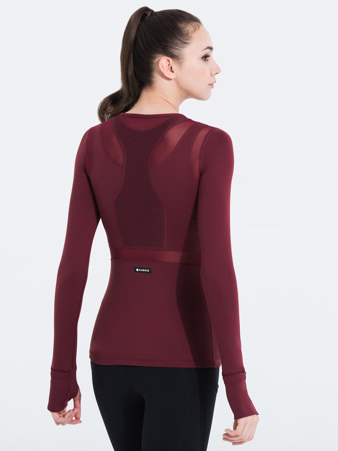 SHAPED PANEL TEE, BORDEAUX