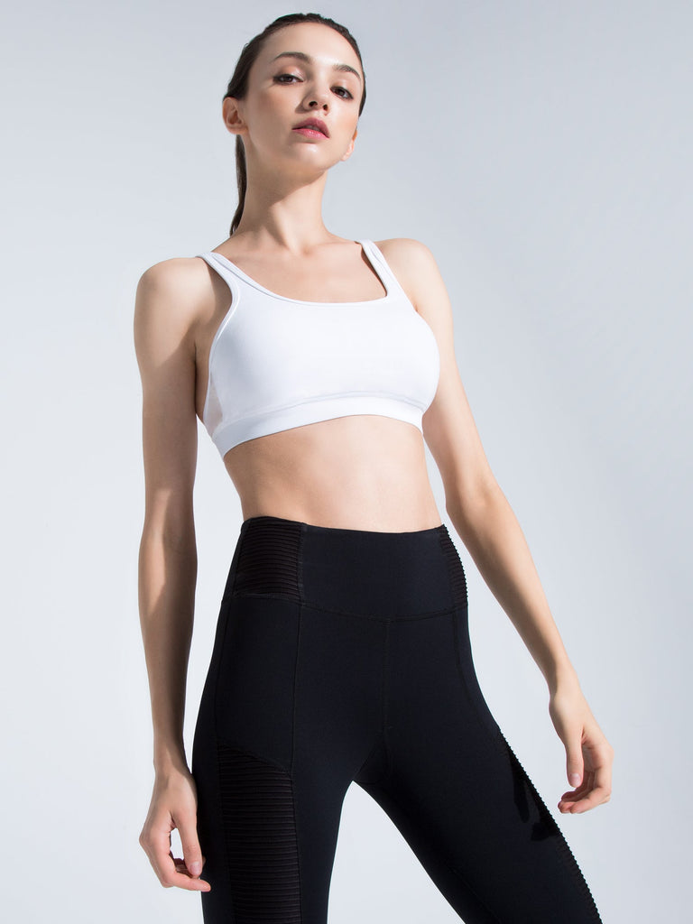 CLASSIC BRA,WHITE/WHITE MESH
