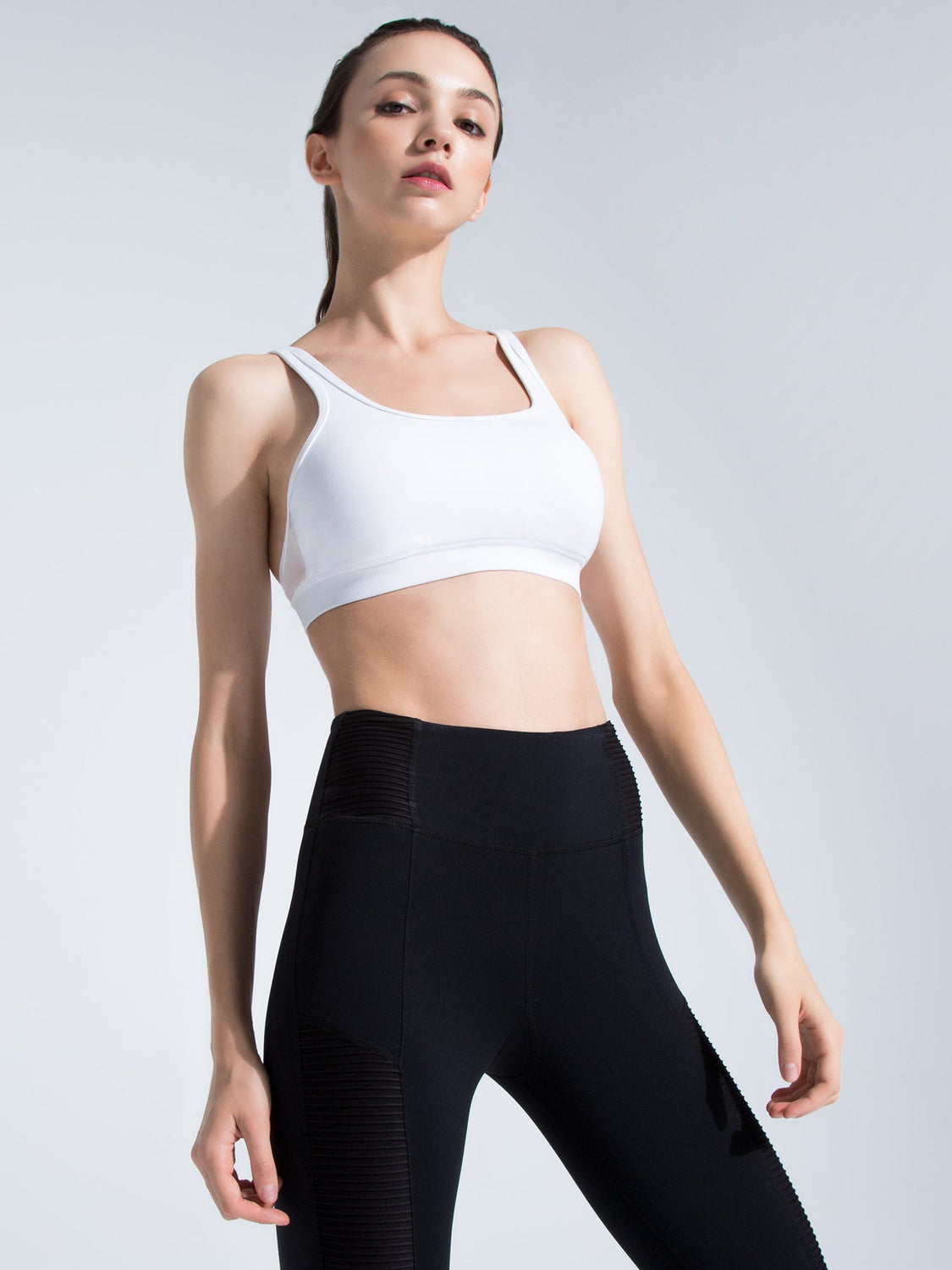 CLASSIC BRA,WHITE/WHITE MESH
