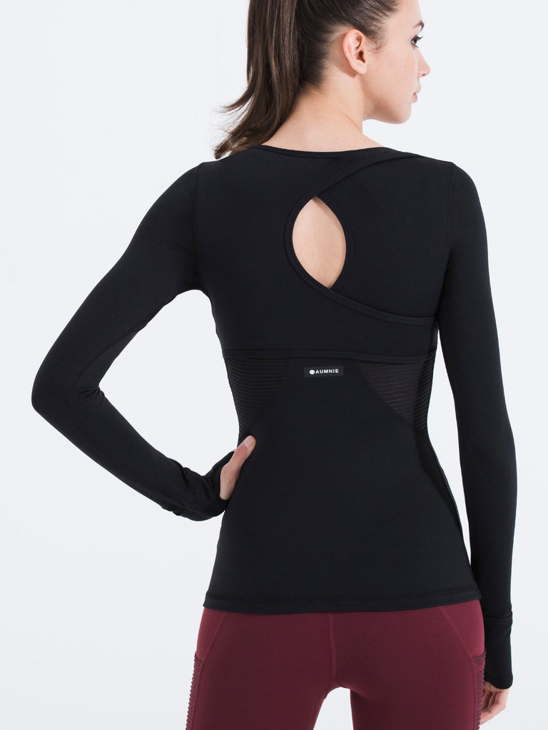 VORTEX LONG SLEEVE TEE, BLACK