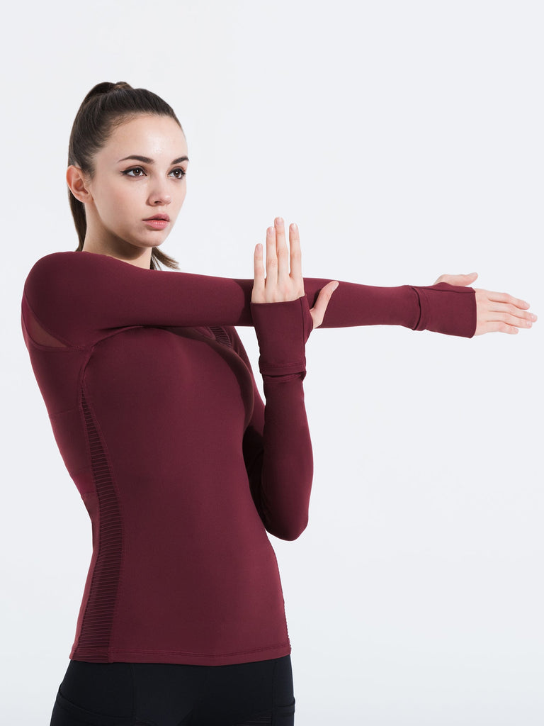 SHAPED PANEL TEE, BORDEAUX