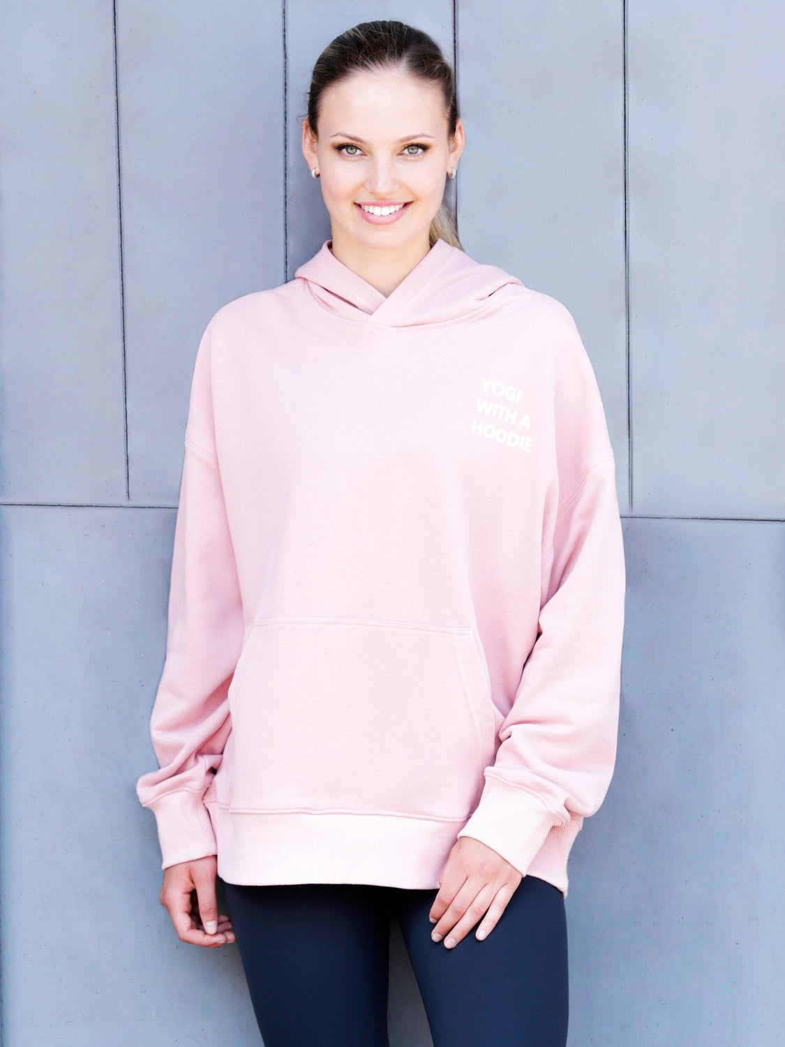 YOGI WITH A HOODIE, PINK