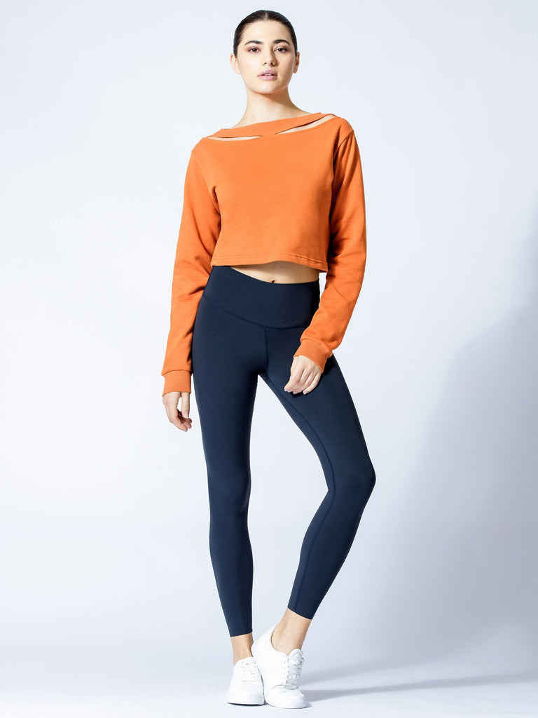 DETACHED COLLAR SWEATSHIRT, SUNSET