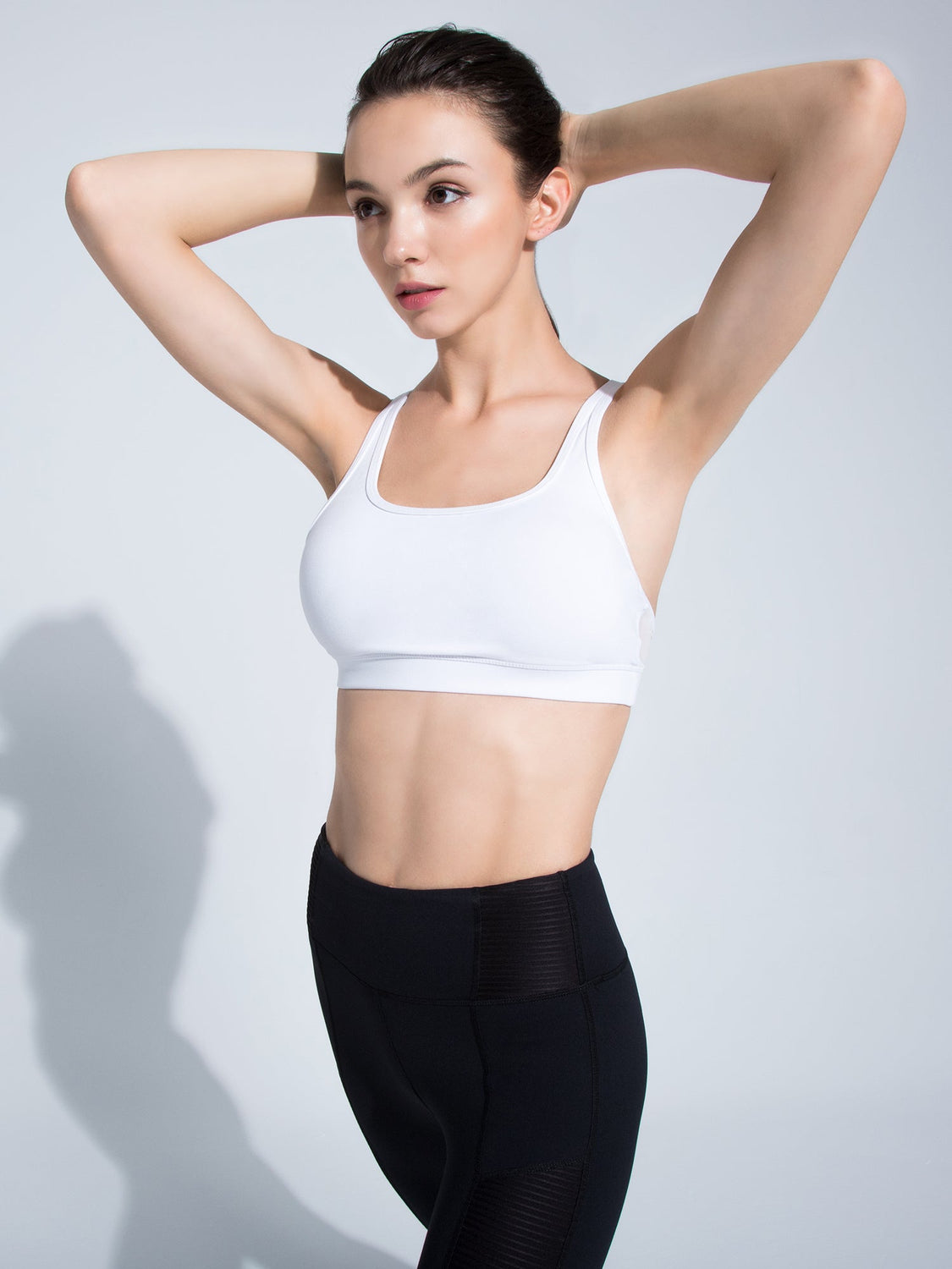 CLASSIC BRA,WHITE/WHITE MESH