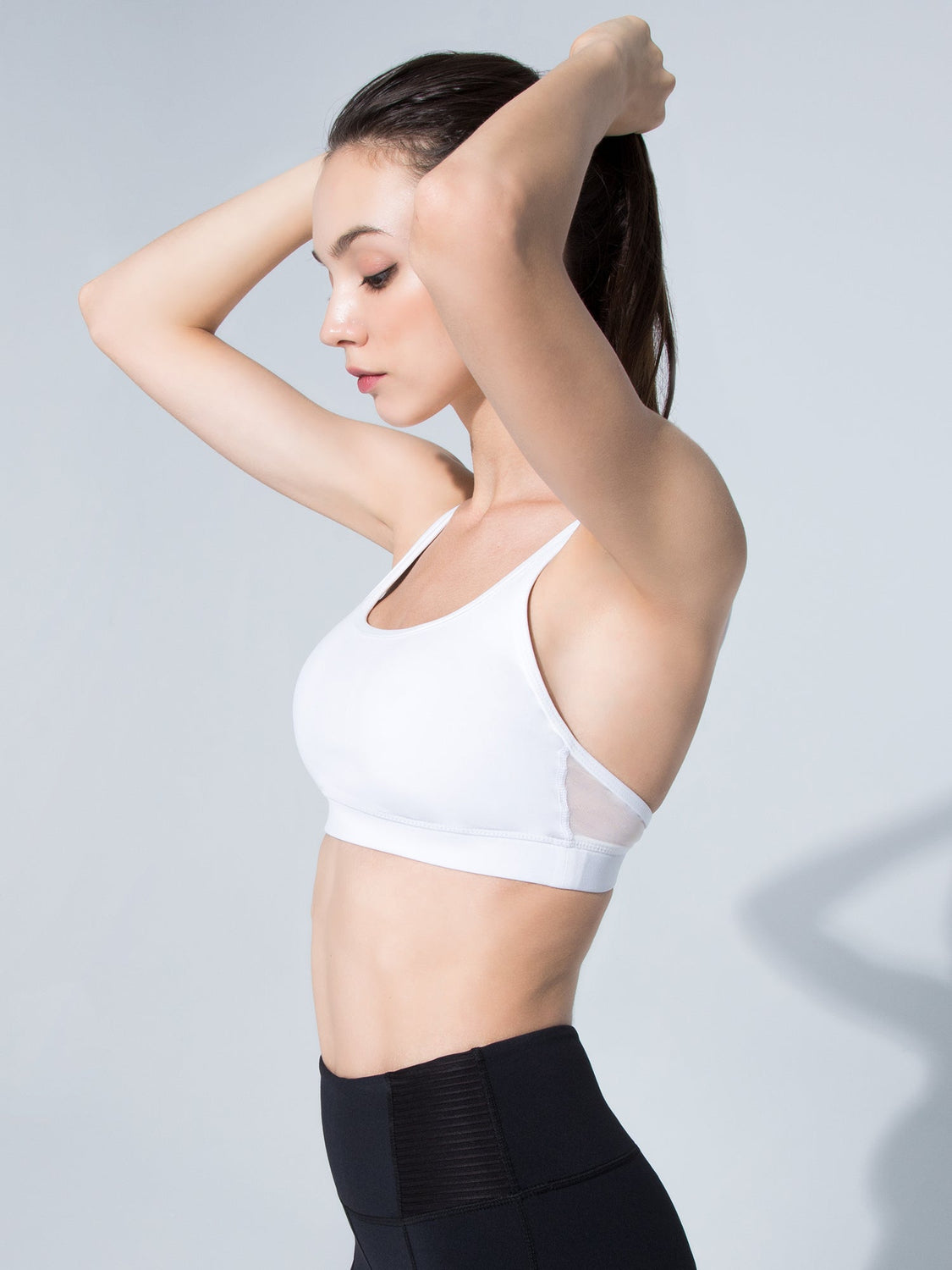 CLASSIC BRA,WHITE/WHITE MESH