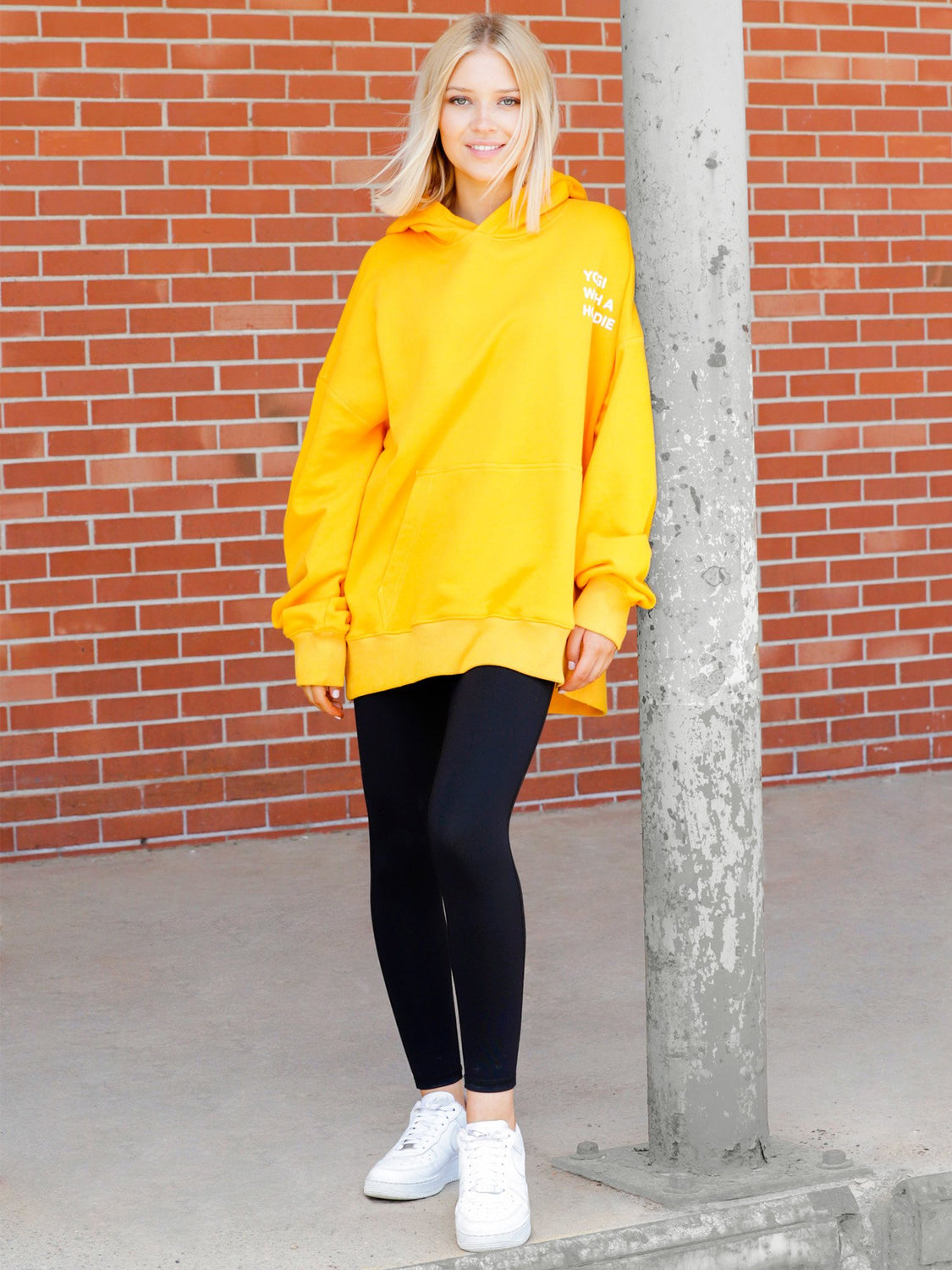 YOGI WITH A HOODIE, YELLOW