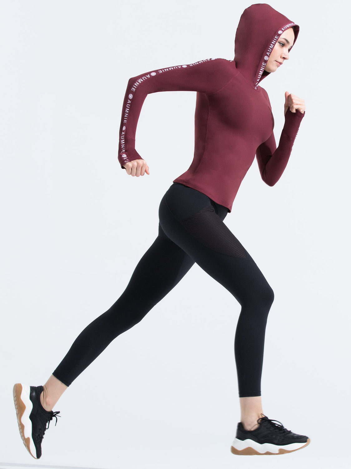 HOODED LOGO TOP, BORDEAUX