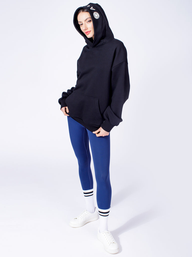 AUMNIE OVERSIZE HOODIE, BLACK