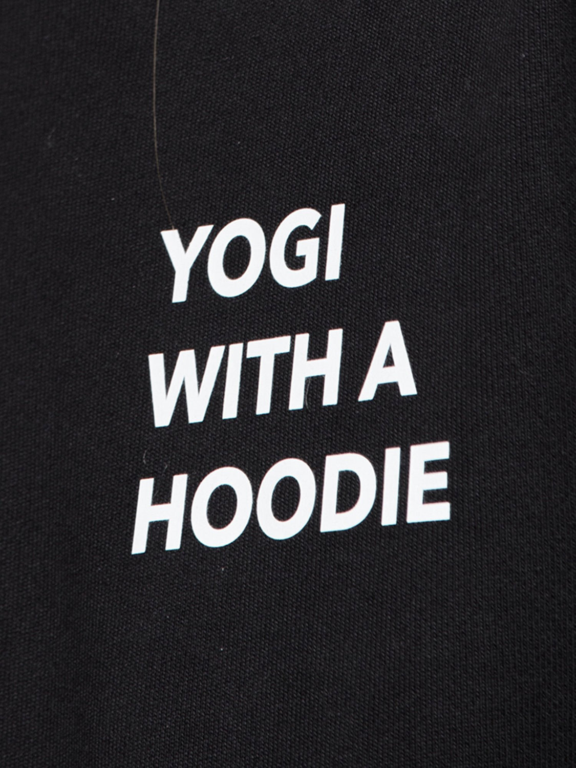 YOGI WITH A HOODIE, BLACK