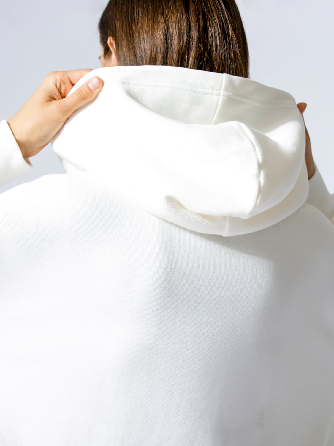 HAPPY GLOW ZIP HOODIE, WHITE