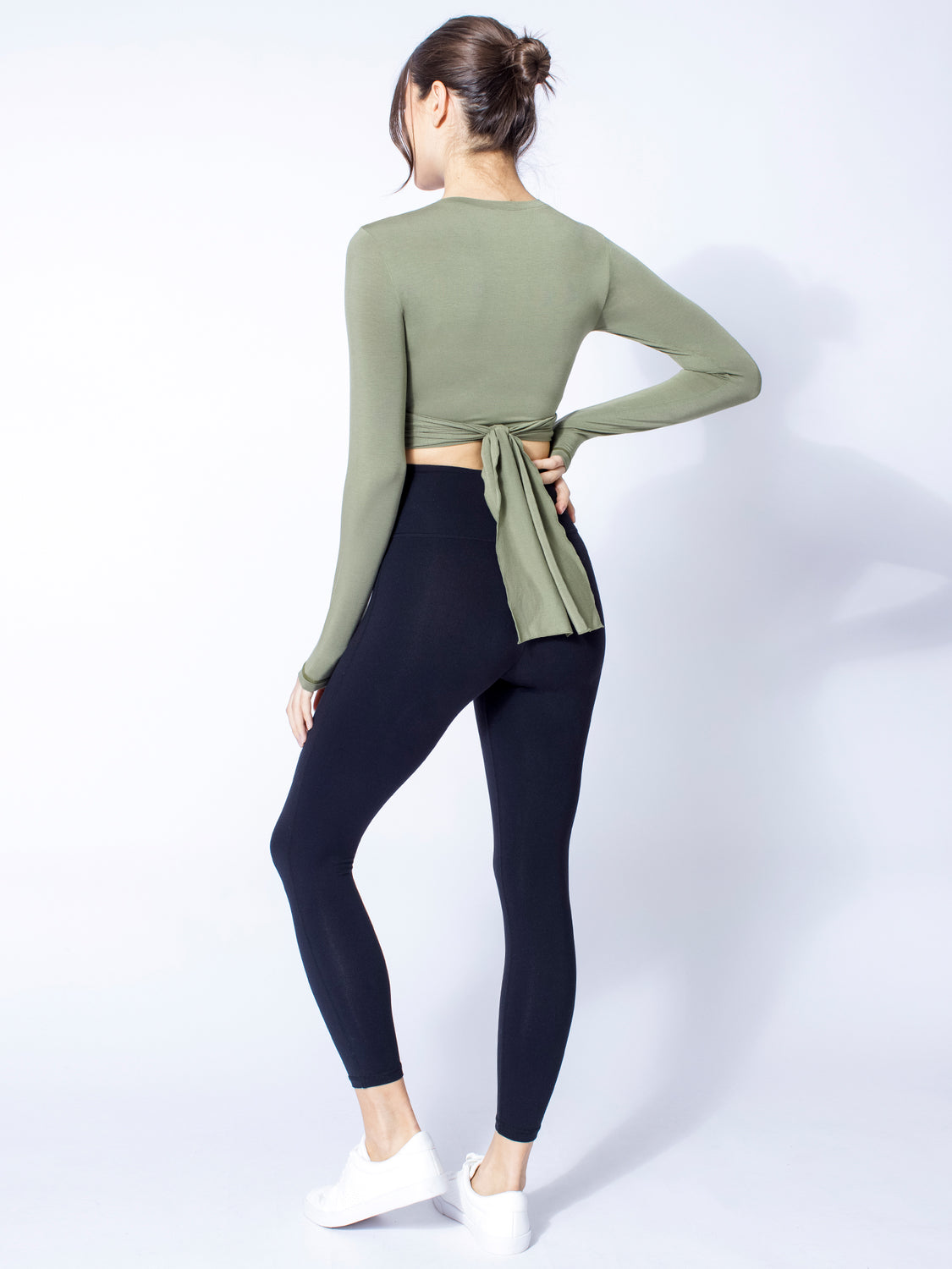 LONG SLEEVE CT WRAP TEE, WILLOW