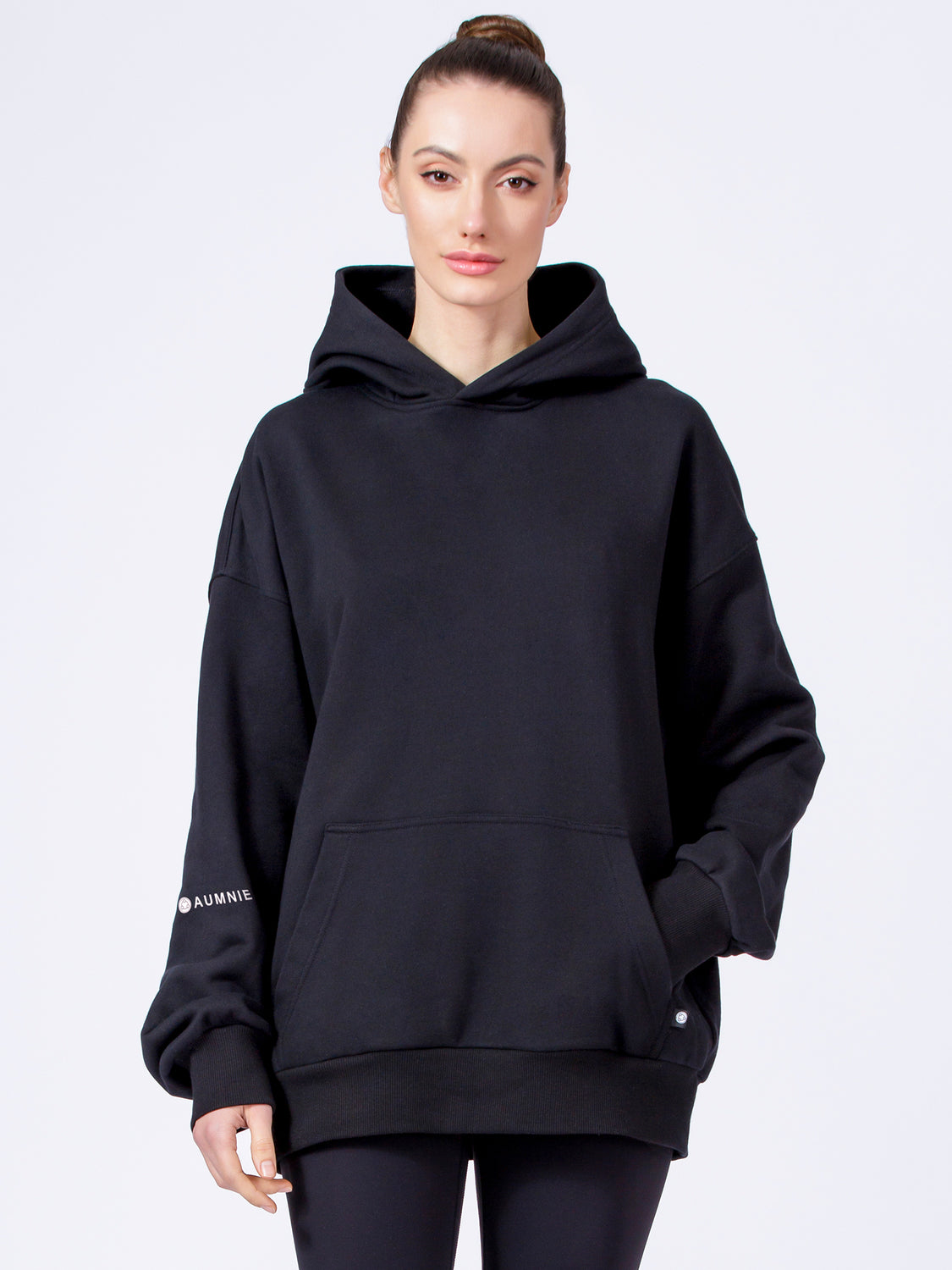 AUMNIE OVERSIZE HOODIE, BLACK