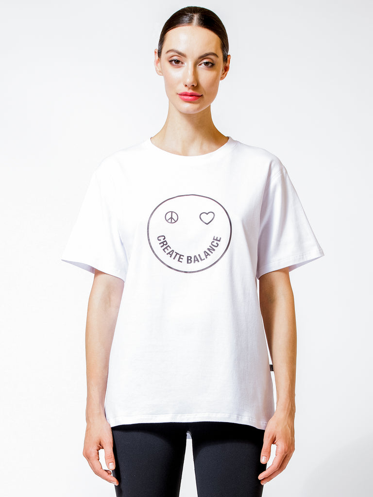 HAPPY GLOW TEE, WHITE