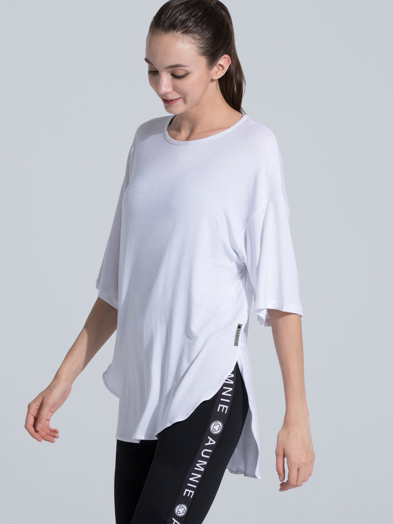 HI LO OVERSIZE TEE, WHITE