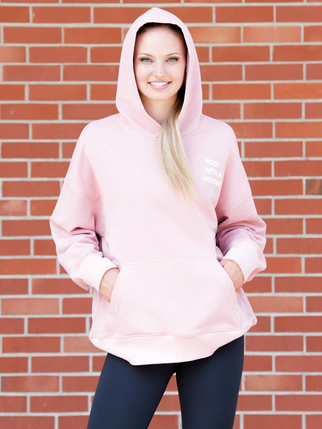 YOGI WITH A HOODIE, PINK