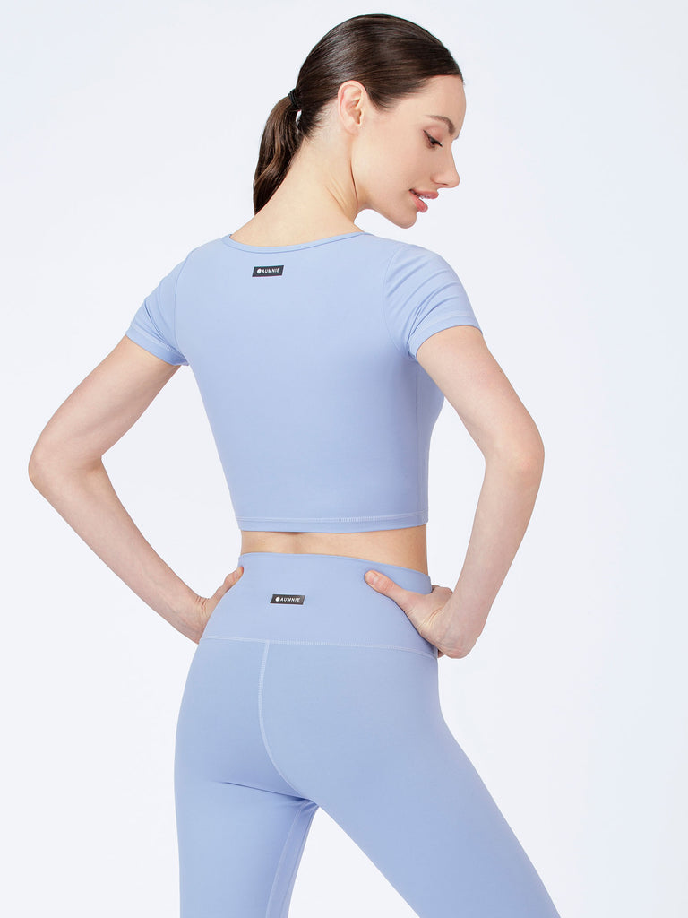 ADORBS CROPPED TEE, VIVID BLUE