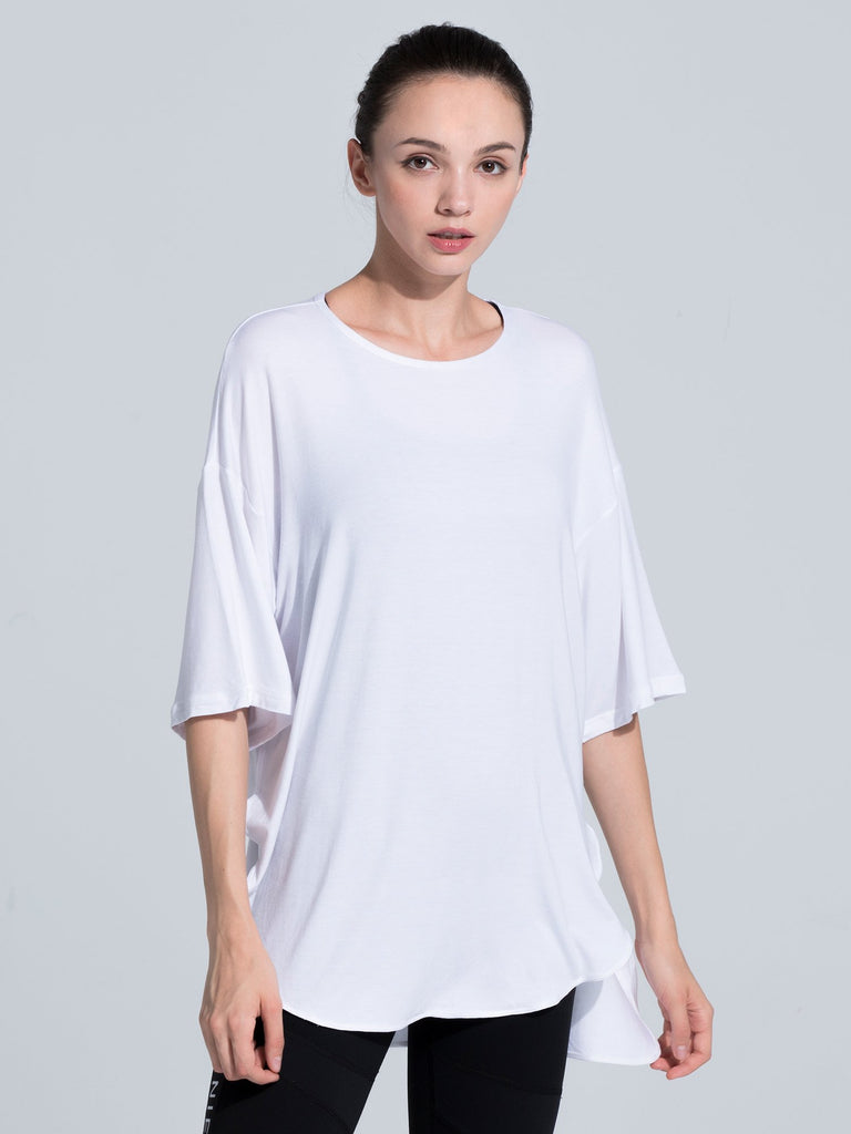 HI LO OVERSIZE TEE, WHITE