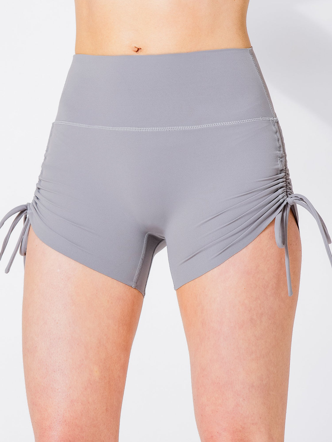 NUDE SHAPE HOT YOGA SHORTS, LUNAR GREY