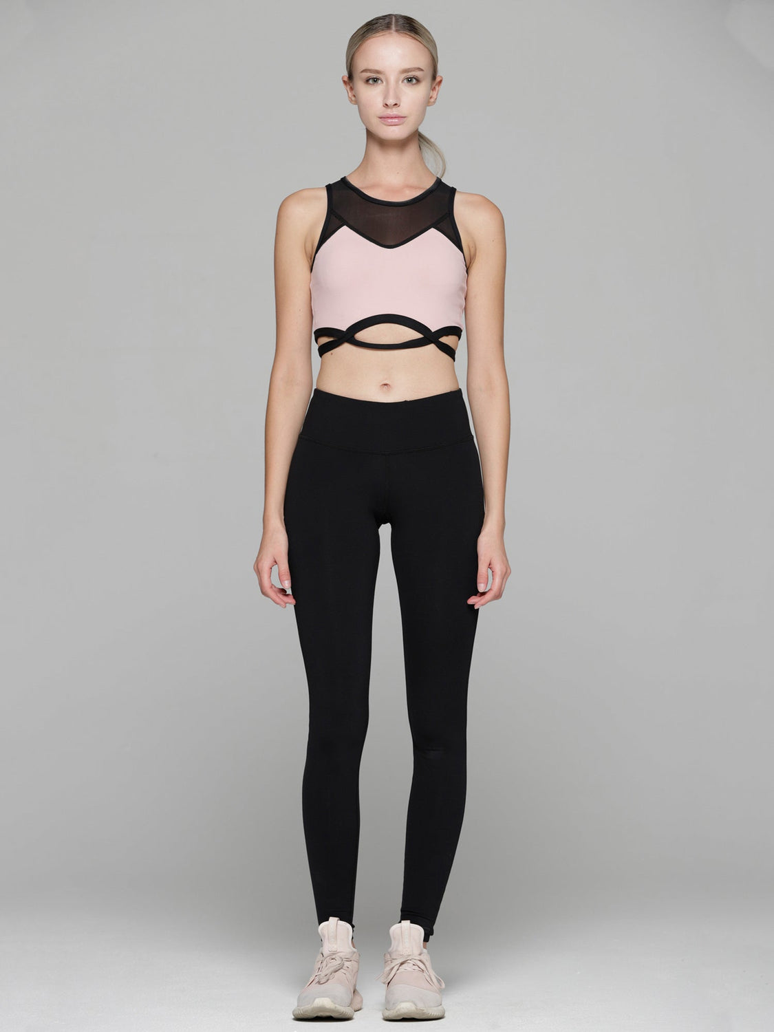 OPTICS BRA 2.0, BLUSH/BLACK MESH