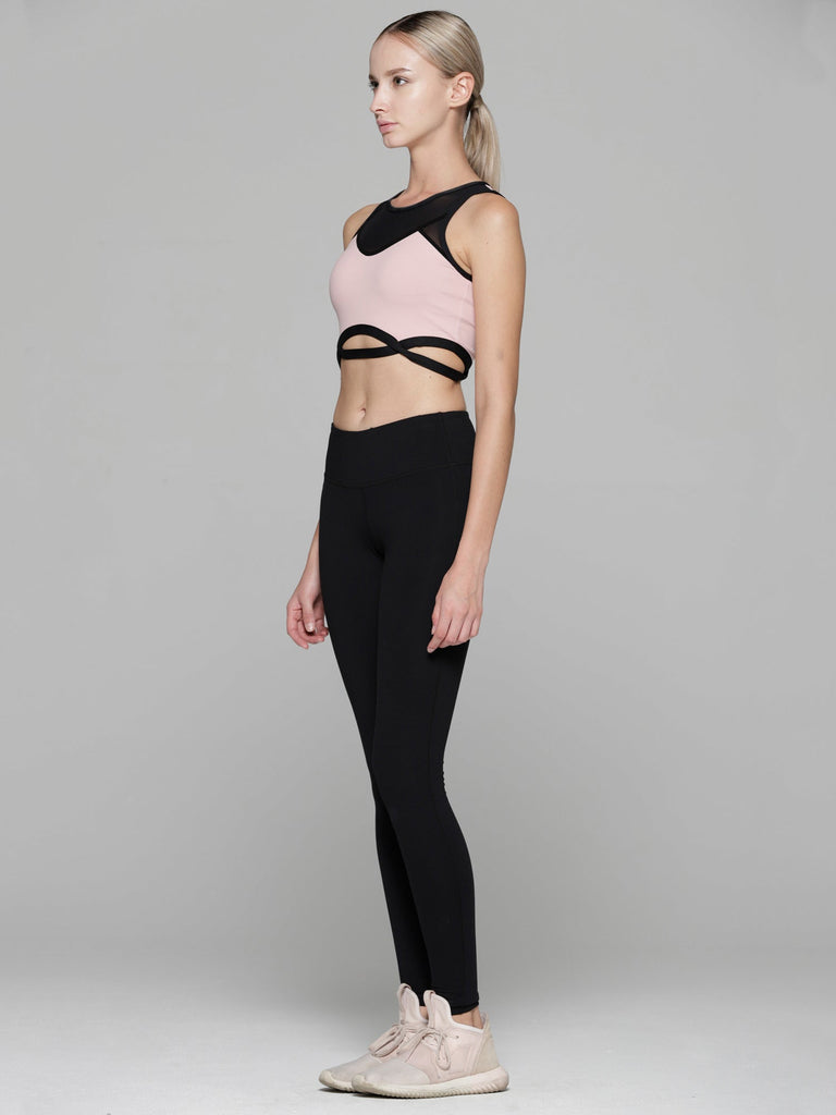 OPTICS BRA 2.0, BLUSH/BLACK MESH