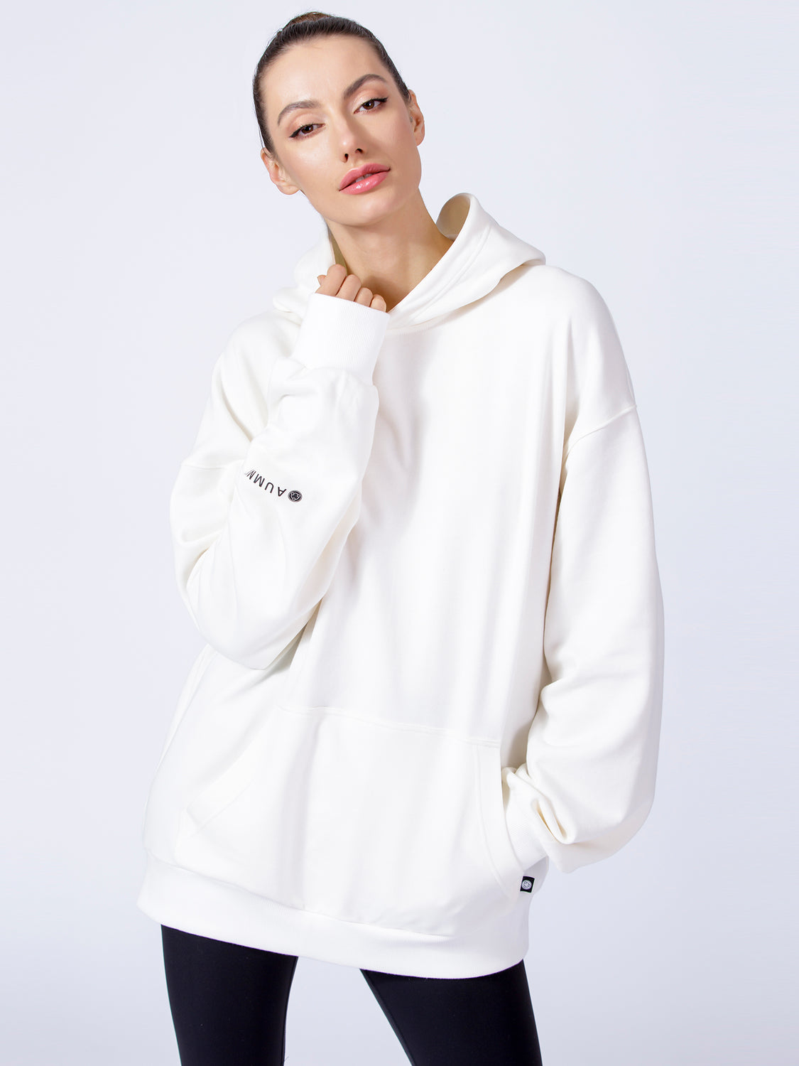 AUMNIE OVERSIZE HOODIE, WHITE