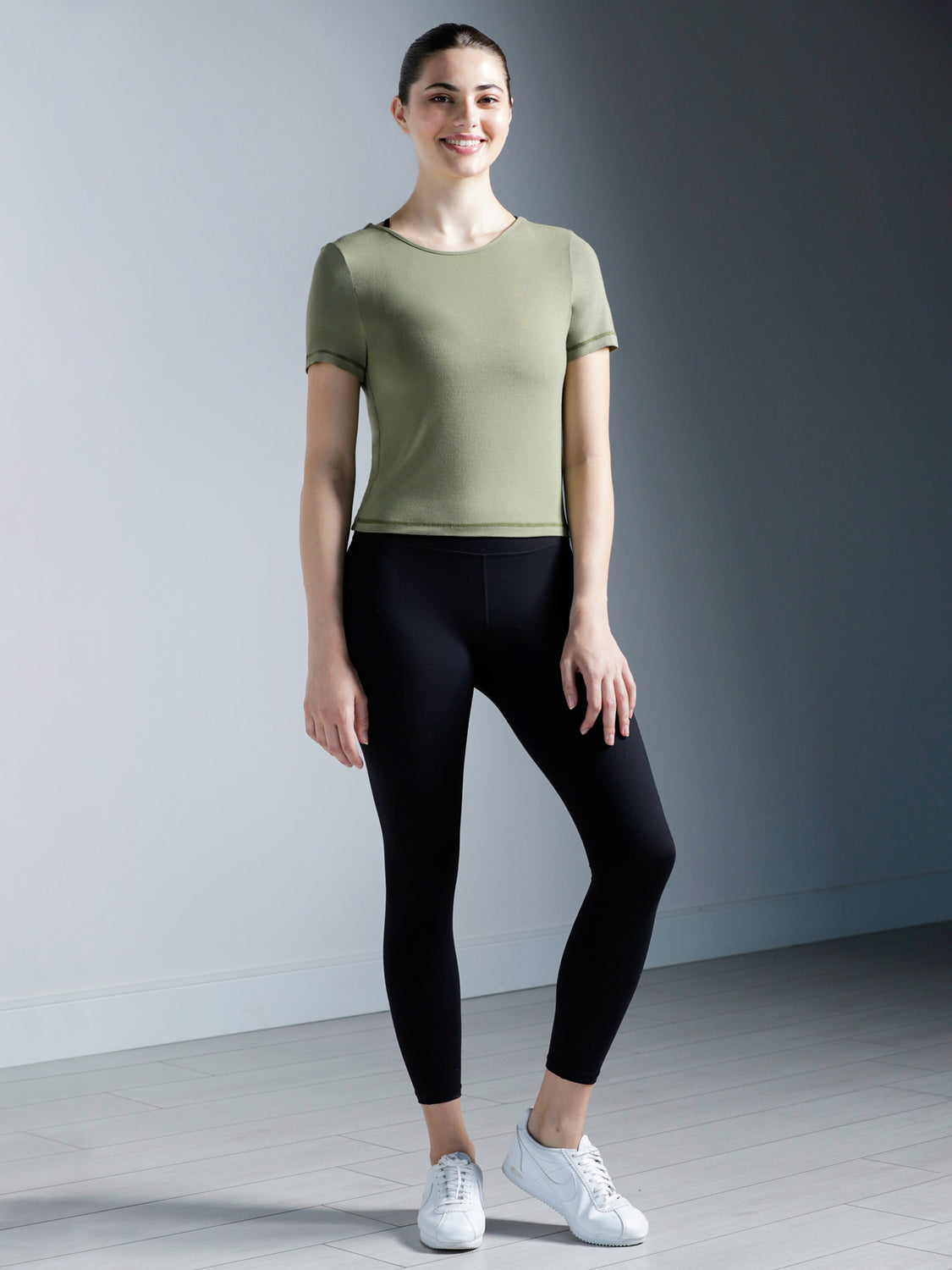 MODAL TWIST TEE, WILLOW