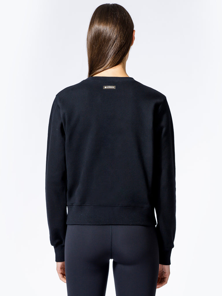 HAPPY GLOW SWEATSHIRT, BLACK