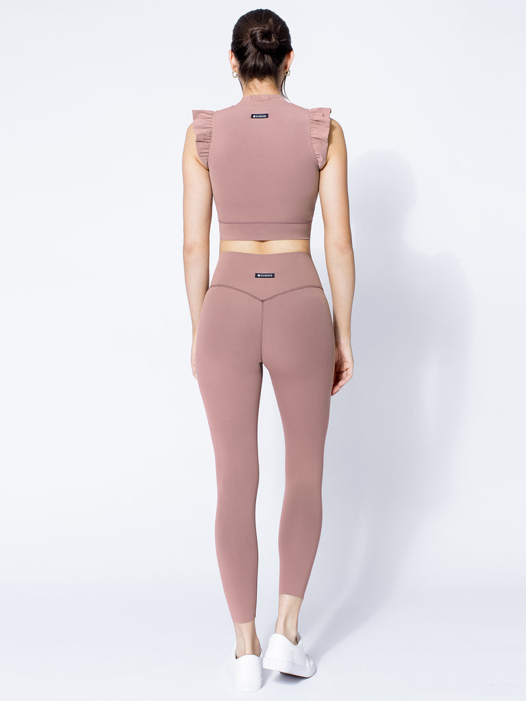 RUFFLED PURE TANK, ASH MAUVE